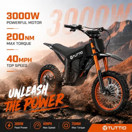 Image of Tuttio Soleil01 Electric Dirt Bike, 40MPH E Dirt Bike for Adults Teens