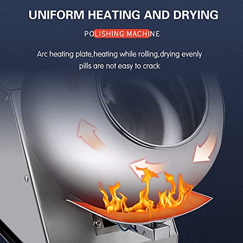 kubeier Automatic Tablet Coating Machine, Commercial Automatic Tablet Sugar Coating Machine, Sugar Coating Pan Table Top Small Commercial Mini Chocolate Panning Machine,110V