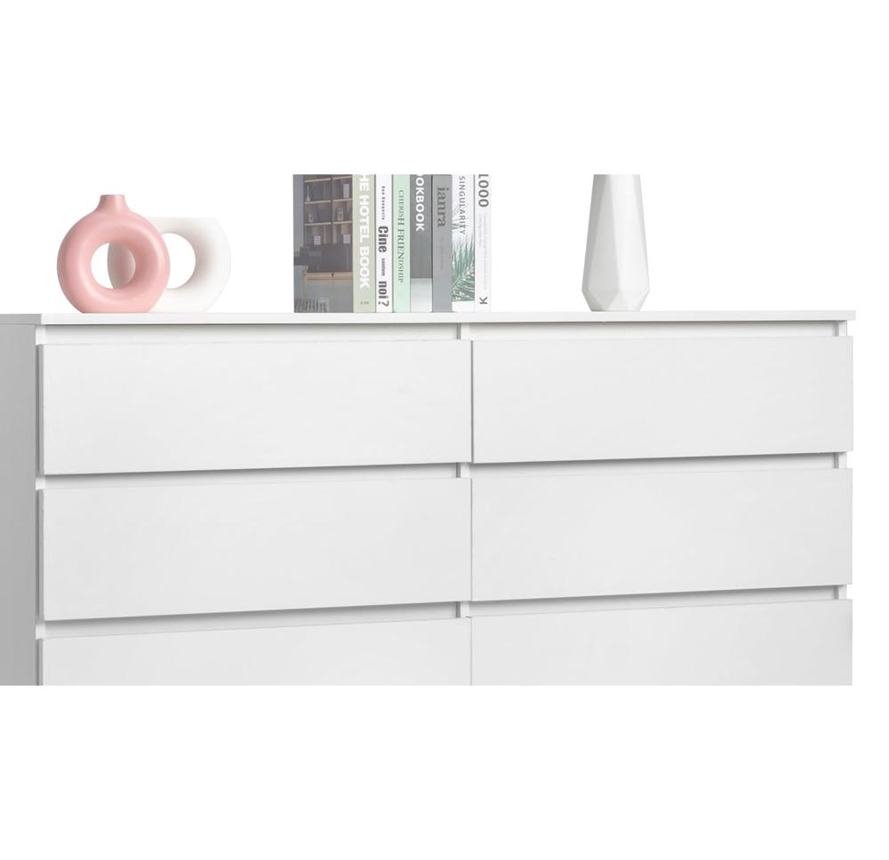 plain white dresser Amazon.com: Spaco White 6 Drawer Dresser for Bedroom,48'' Modern Dresser  with Deep Drawer,Wide Storage Chest of Drawers,Bedroom Storage Organizer  Furniture,TV Stand for Living Room : Home & Kitchen