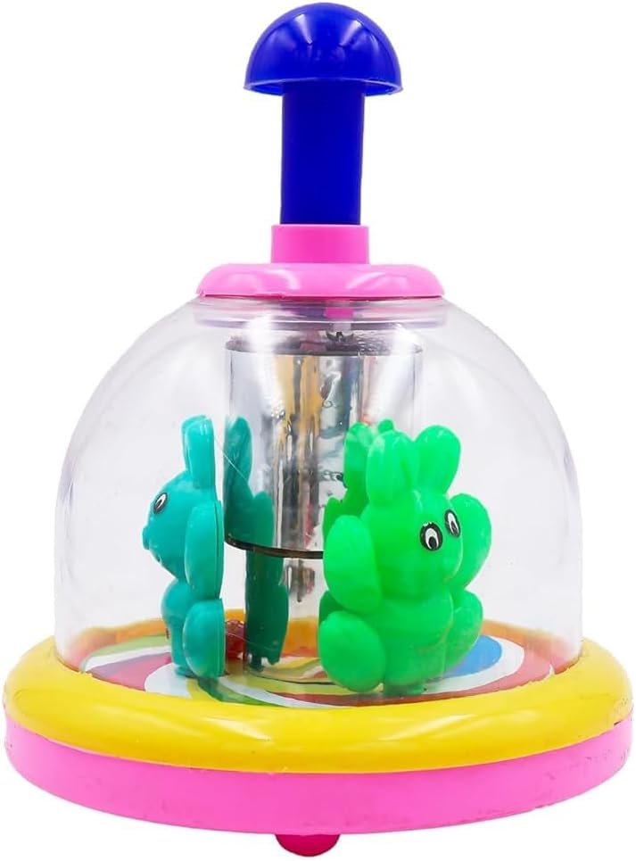 ToyBharat Push N Spin Rabbit Toy – Multicolour, Interactive Toddler Toy for Sensory & Motor Development