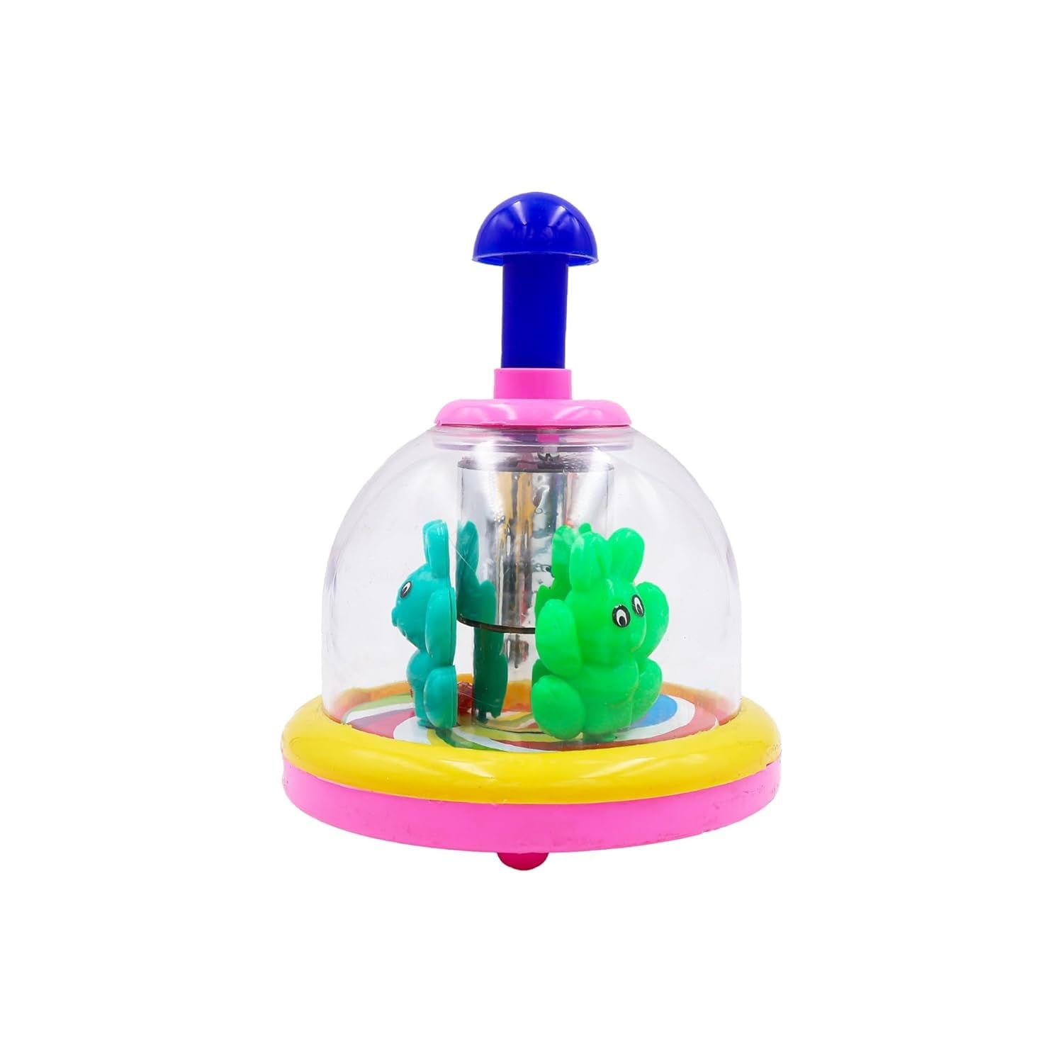 ToyBharat Push N Spin Rabbit Toy – Multicolour, Interactive Toddler Toy for Sensory & Motor Development