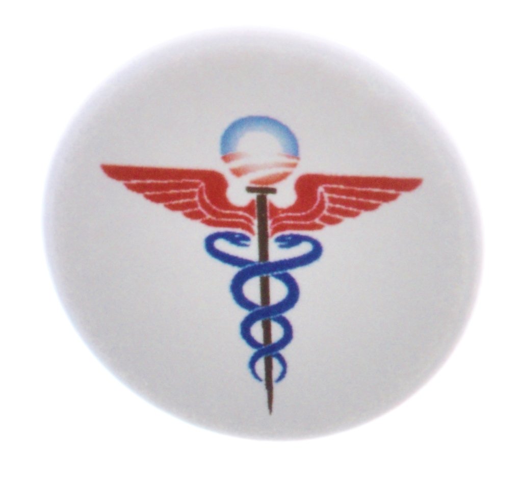 A&T Designs Caduceus Obama Care 2.25" Keychain Medicine Doctor Symbol Sign