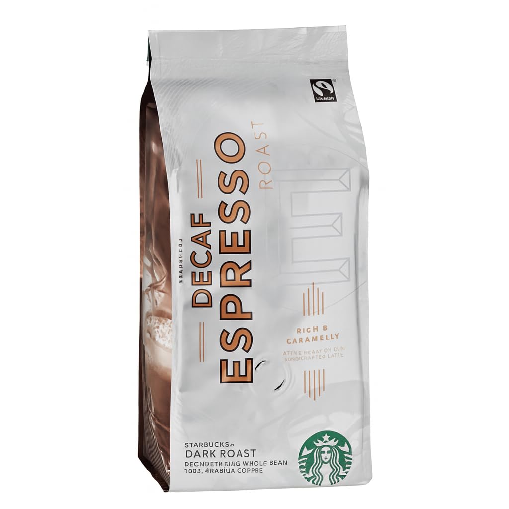 Starbucks Decaf Espresso Roast Whole Bean Coffee (250g) Bag By Cougar | Dark Roast Arabica Beans | Rich & Caramelly Flavor | Decaffeinated Coffee Beans for Espresso | Rich Quality Product - (Imported-USA)-image-40