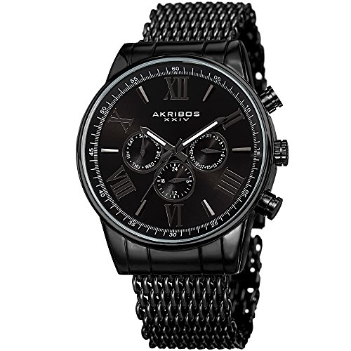 Akribos XXIV Hommes de Montre à Quartz avec Affichage analogique