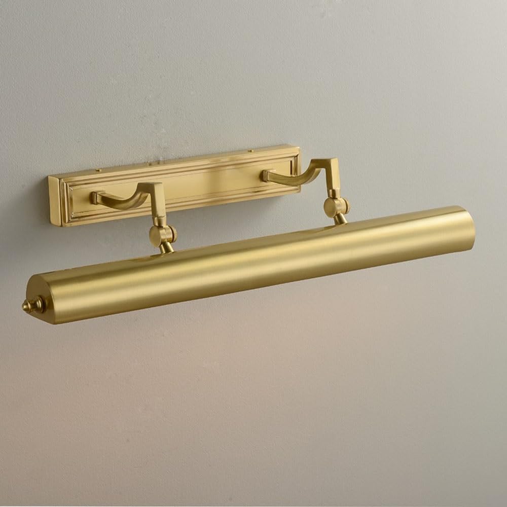 Kinkiet Retro minimalistyczna metalowa złota lampa oświetleniowa obrazy olejne dzieła sztuki kątowa regulowana szafkowa z lustrem Lampa ścienna do łazienki