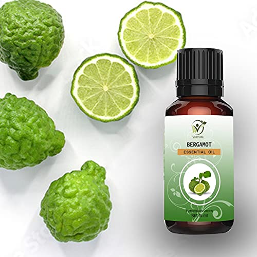Image of VIRTUAL Bergamot Essential Oil For Hair, Face, Skin & 100% Pure & Natural Pure Aromatic Oil for Anxiety Relief & Skin Health Great for Aromatherapy, Relaxation Techniques & DIY Projects (15 ML)
