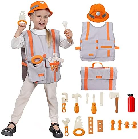 Tumama Baby Tool Kit Construction Pretend Toddler Hammer Destornillador Juego de Bricolaje Bolsa de Herramientas de Juguete Taladro Juego de Roles Niños Niñas Cumpleaños para 3 o más