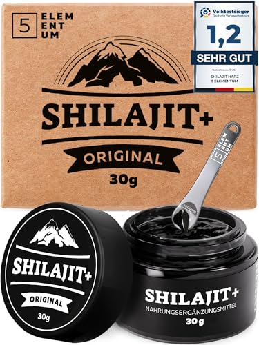Shilajit Original Himalaya Harz – 85% Fulvinsäure – Mit 87 + natürlichen Mineralien – Reines Mumijo aus Indien – Vegan, Glutenfrei, Laborgeprüft (Eurofins) – 30 g = 60 Tage Vorrat 1