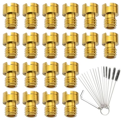 20 Stück Vergaser düsen Set, M4 Vergaser Hauptdüse 40 44 46 48 50 52 54 56 58 60 65 70 75 80 85 88 90 92 96 98 kompatibel mit Bing, PWK, Dellorto, Puch, GY6, Keihin PE, CVK Vergaser