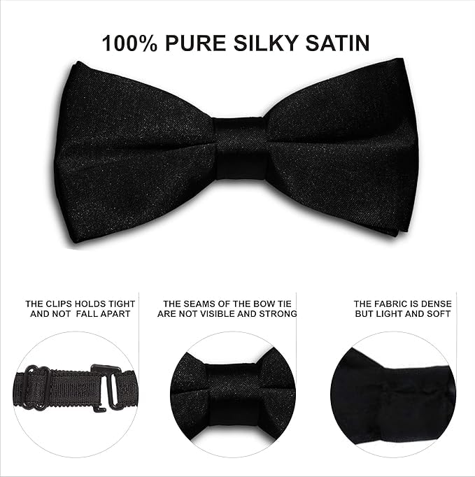 THE BOW TIE HOUSE Suspender & Bow Tie Set with Hat for Kids | Set for Boys | Black - 1-6 Years - Image 5 thumbnail
