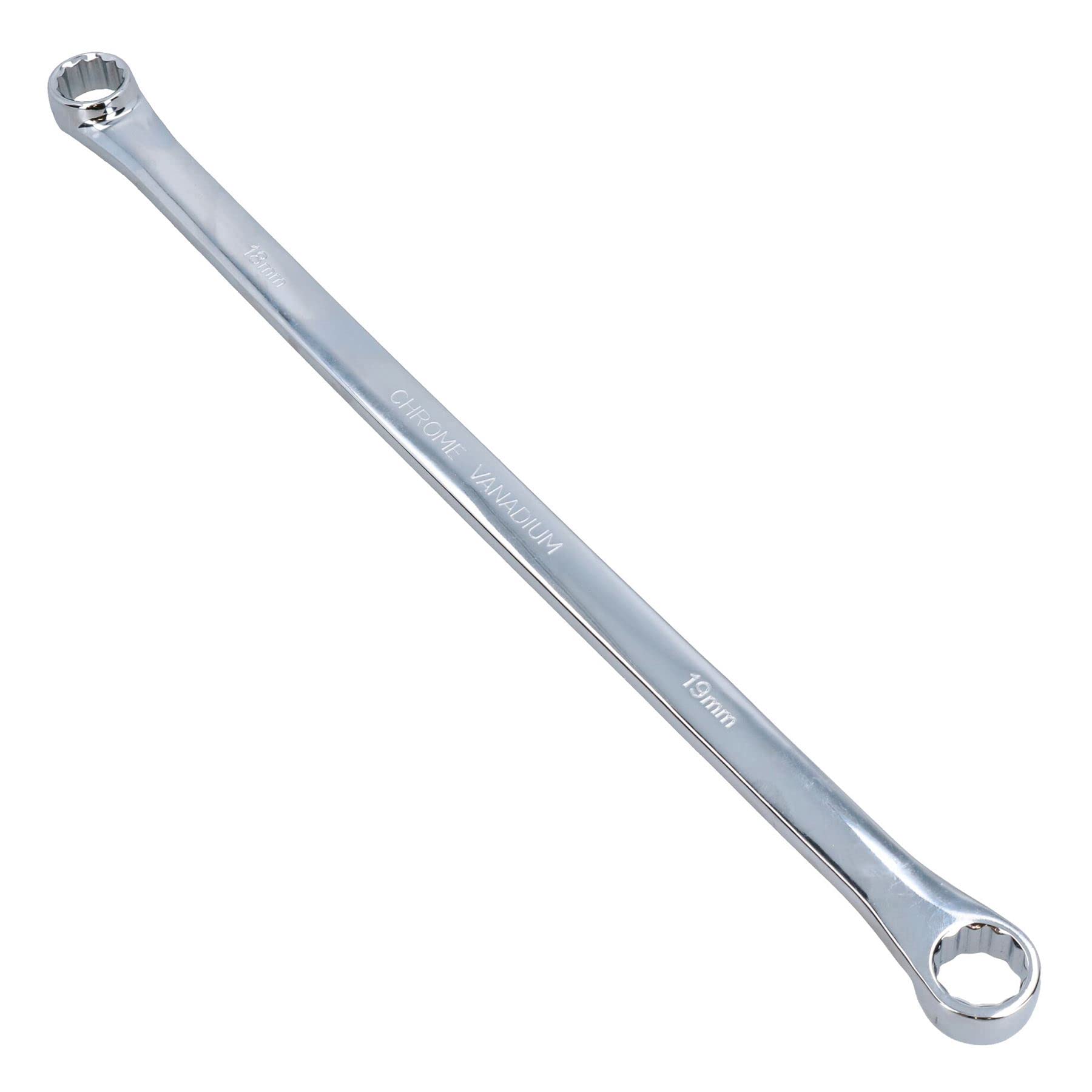 Ab Tools Silver 18Mm + 19Mm Metric Double Ended Ring Spanner Aviation Wrench 12 Sided