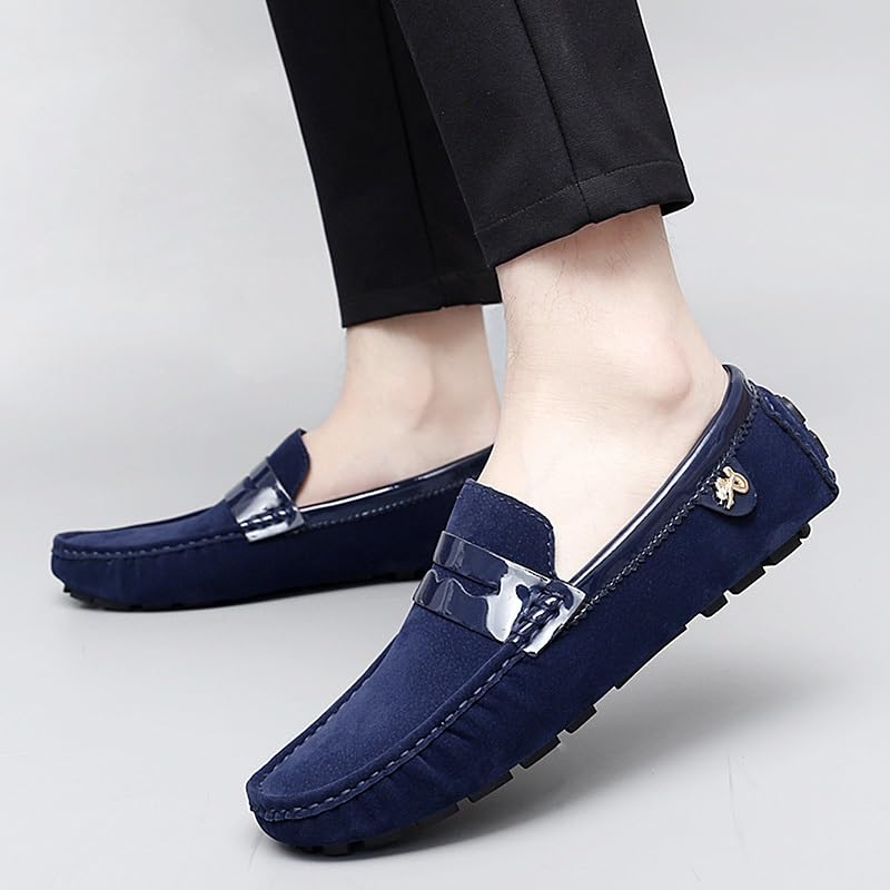 Loafers for Men Round Toe PU Leather Penny Driving Loafers Flexible Lightweight Flat Heel Classic Prom Slip On4