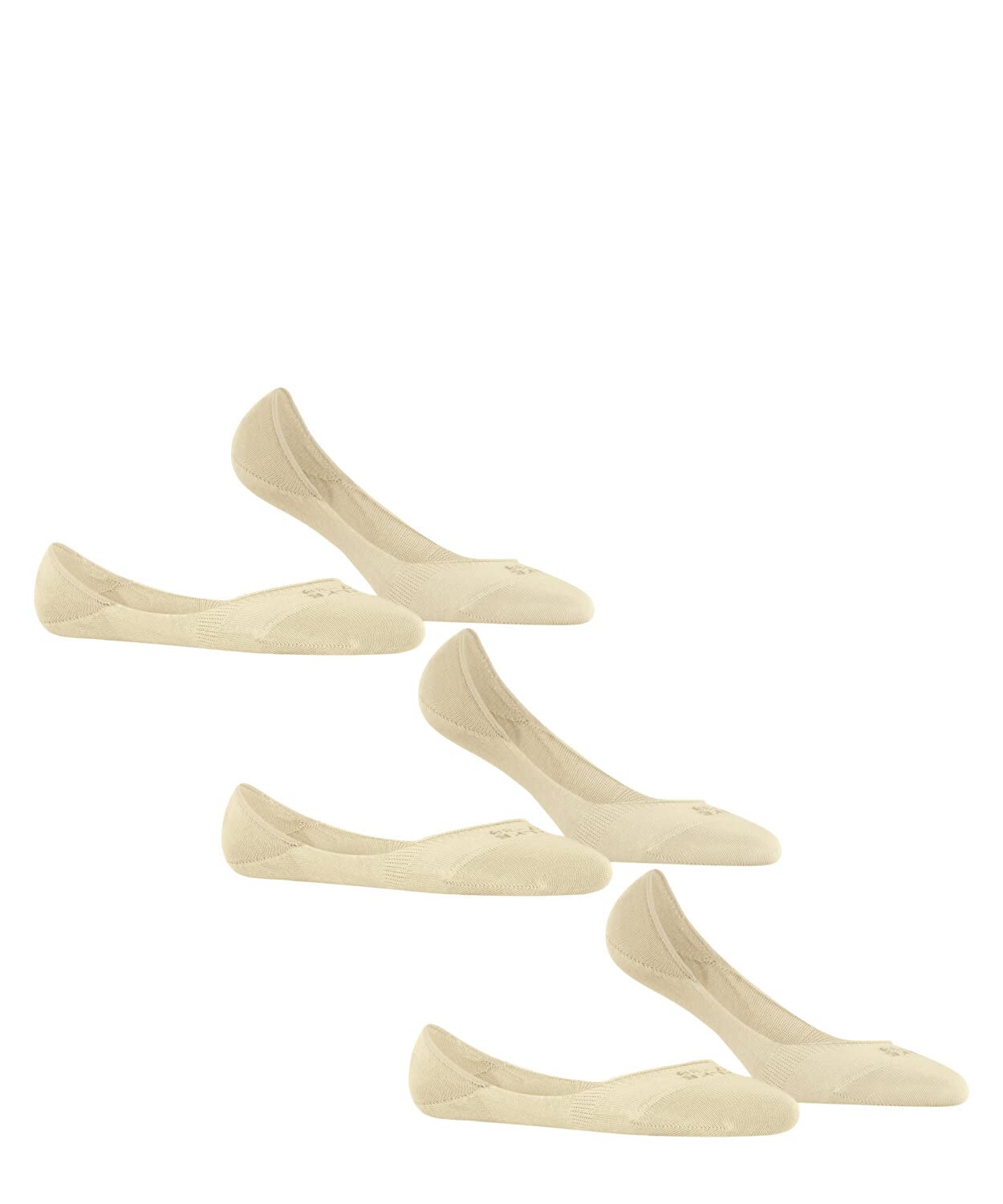 FALKE mujer Invisible Step Medium Cut 3-Pack calcetines invisibles transpirable sostenible algodón no-show sistema antideslizante invisible en la zona del talón no resbala en los zapatos 3 pares | con sistema anti deslizamiento