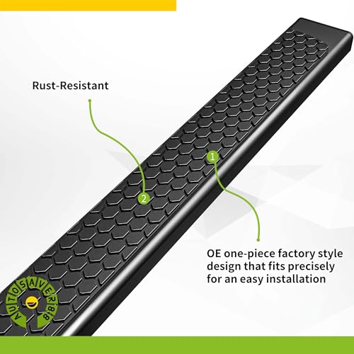 Estribos running boards 6 pulgadas acero negro miniatura 3