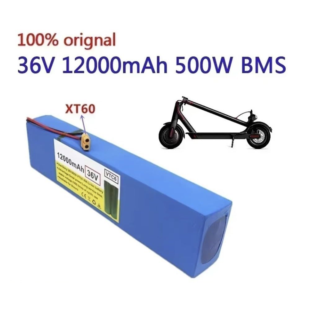 36V 12AH Batterie De Vélo Électrique 10S3P Batterie Lithium pour Trottinette Pliable Batterie De Rechange pour Trottinette Électrique pour Électrique À Moteur 100W 350W 500W