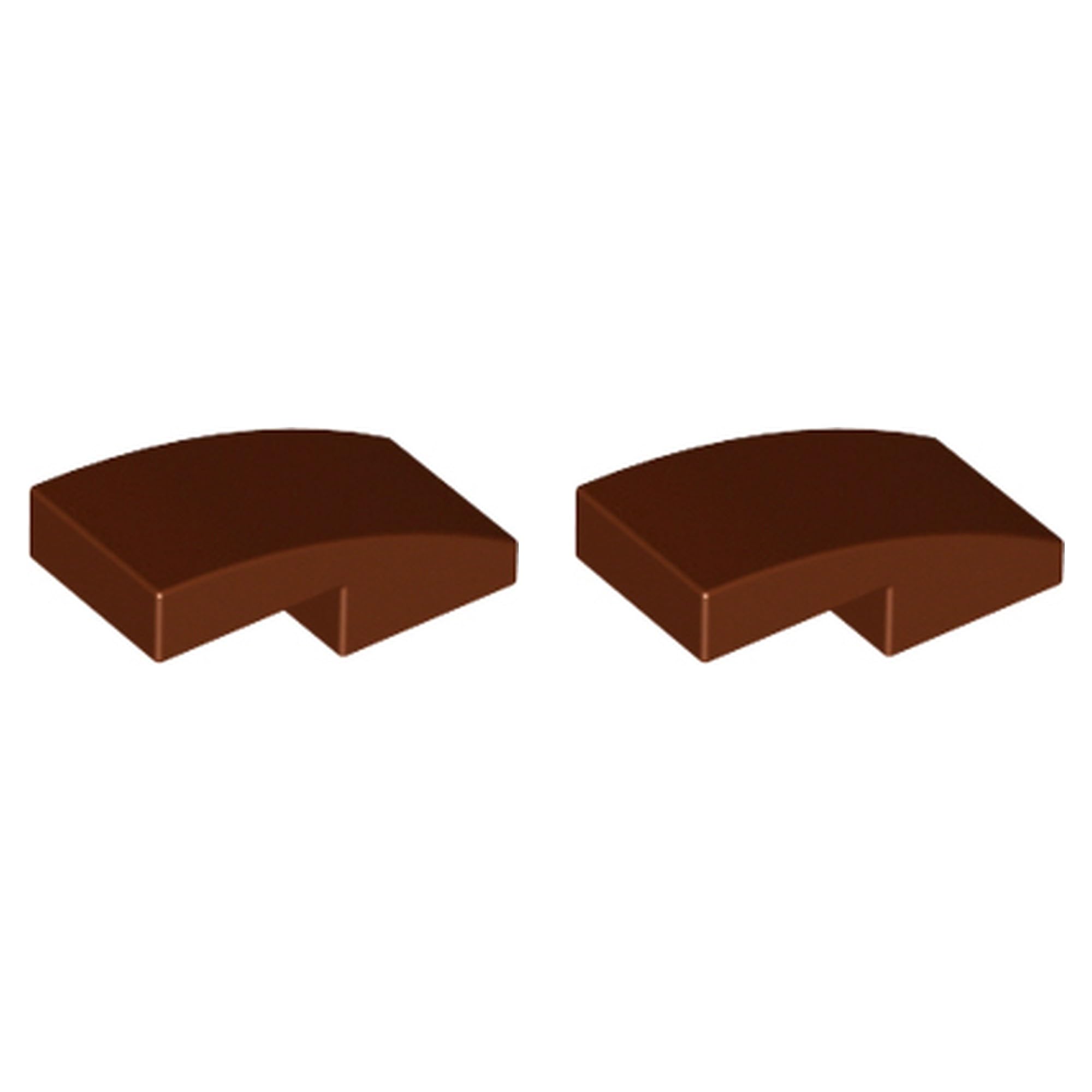 LEGO Slope, Curved 2 x 1 x 2/3, Part 11477 (Reddish Brown, 5, Bricks) — image 1