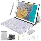 [page_title]-4G LTE Tablet Touchscreen 10 Zoll, Android 9.0 2 in1 Tablet mit Tastatur 4 GB RAM und 64 GB ROM, 8000 mAh 5.0 MP 8.0 MP HD Kamera, Dual-SIM, WiFi, Bluetooth, GPS, OTG, Typ C silber