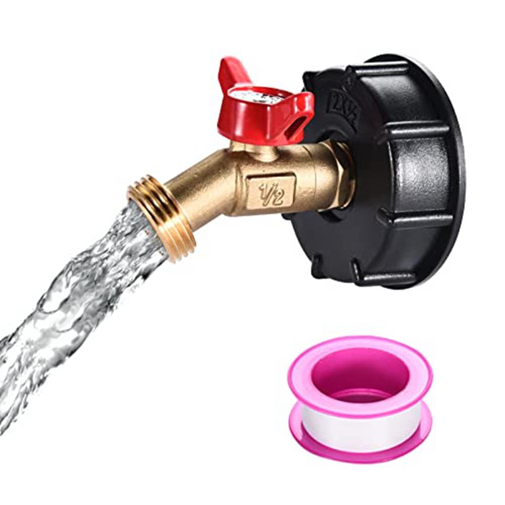 Feriany 275 330 IBC Tote Adapter Tubo Acqua Adattatore Tubo da Giardino Connettore Spina di Scarico - Filettatura Grossa X Tubo da Giardino