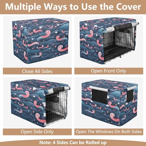 Housse imperméable serpent rose pour cage chien et chat - 6