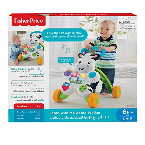 Fisher-Price DLF00 - Leer met mij - Zebra loopwagen, muzikaal activiteits- en loopspeelgoed met leerinhoud, vanaf 6… - Image 5