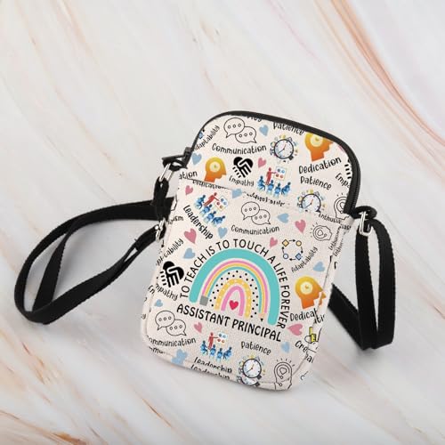 WCGXKO Assistant Principal Gift To Teach Is To Touch A Life Forever Zipper Crossbody Bag3