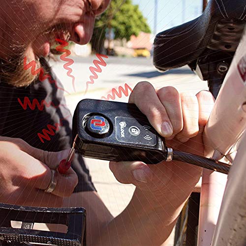 Bike Chain Locks w. Alarm - Nulock Smart Bluetooth Lock Keyless Waterproof Anti-Theft Bicycle Cable Lock with App Control iOS/Android for Motorcycle and Gate (6 feet Braided Steel Frekis) - Thumbnail 3