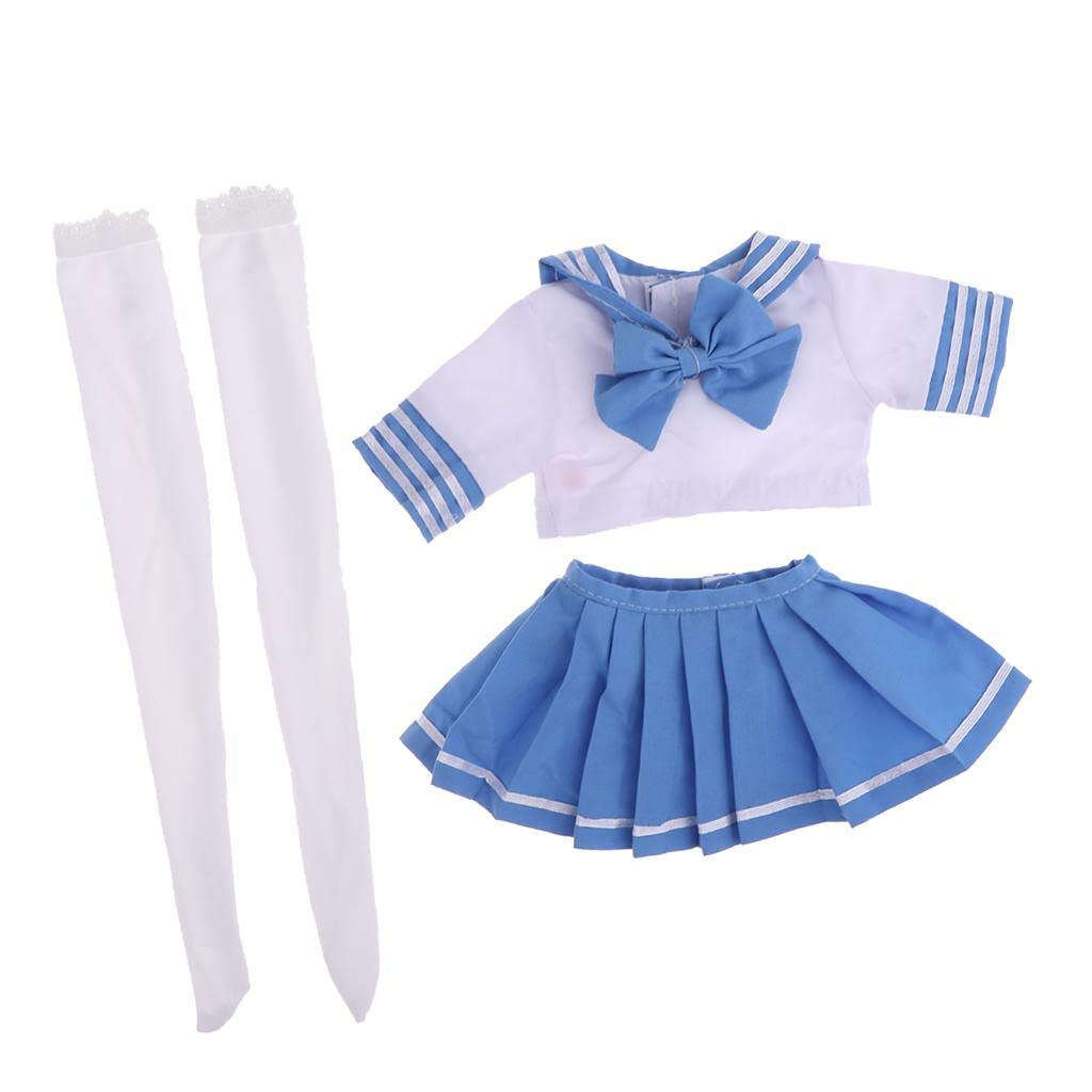 Gralara BJD Puppenkleidung Set Schuluniformen Puppenbekleidung Zubehör Handgenäht für Anziehdoll Sammlerbedarf Geschenk Spiel