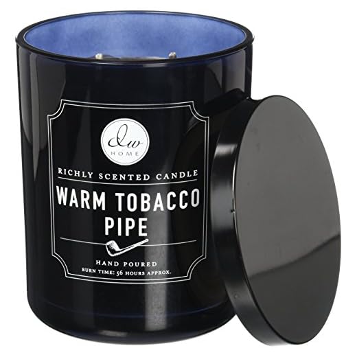 DW Home Large Double Wick Candle, Warm Tobacco Pipe