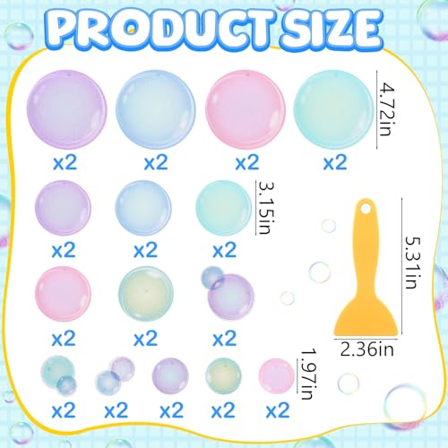 Fullhawl 30 Pcs Bubble Non Slip Bathtub Stickers Colorful Bubble Anti Slip Shower Stickers Shower Floor Nonslip Sticker Applique Adhesive Decals Treads with Scraper for Bathtub Bathroom Floor — view 2