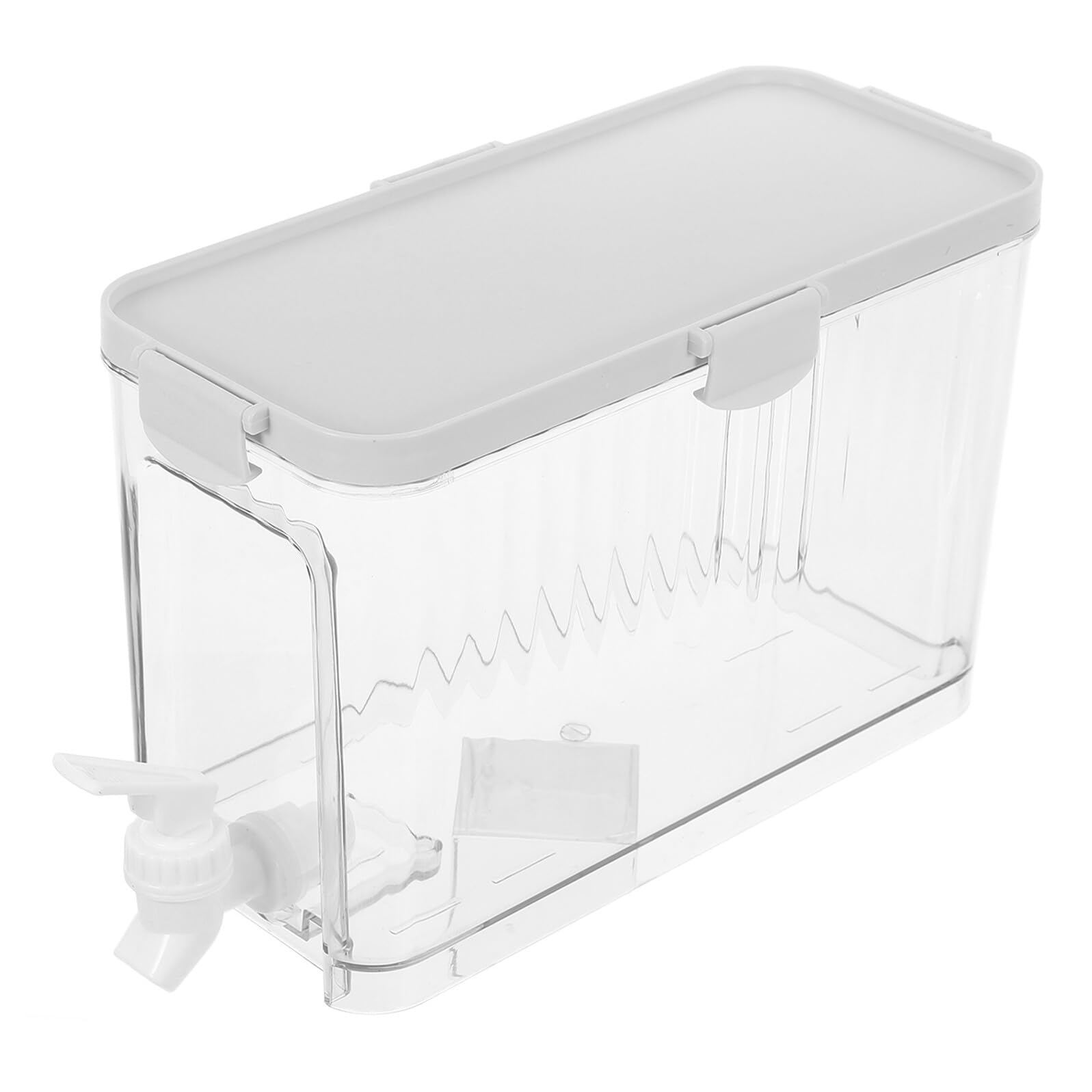 VALICLUD Dispenser Acqua per Frigo con Rubinetto 3,5l in Silicone e Pet, Facile Apertura e Versamento Fluido per Festa Estiva a Casa o Hotel