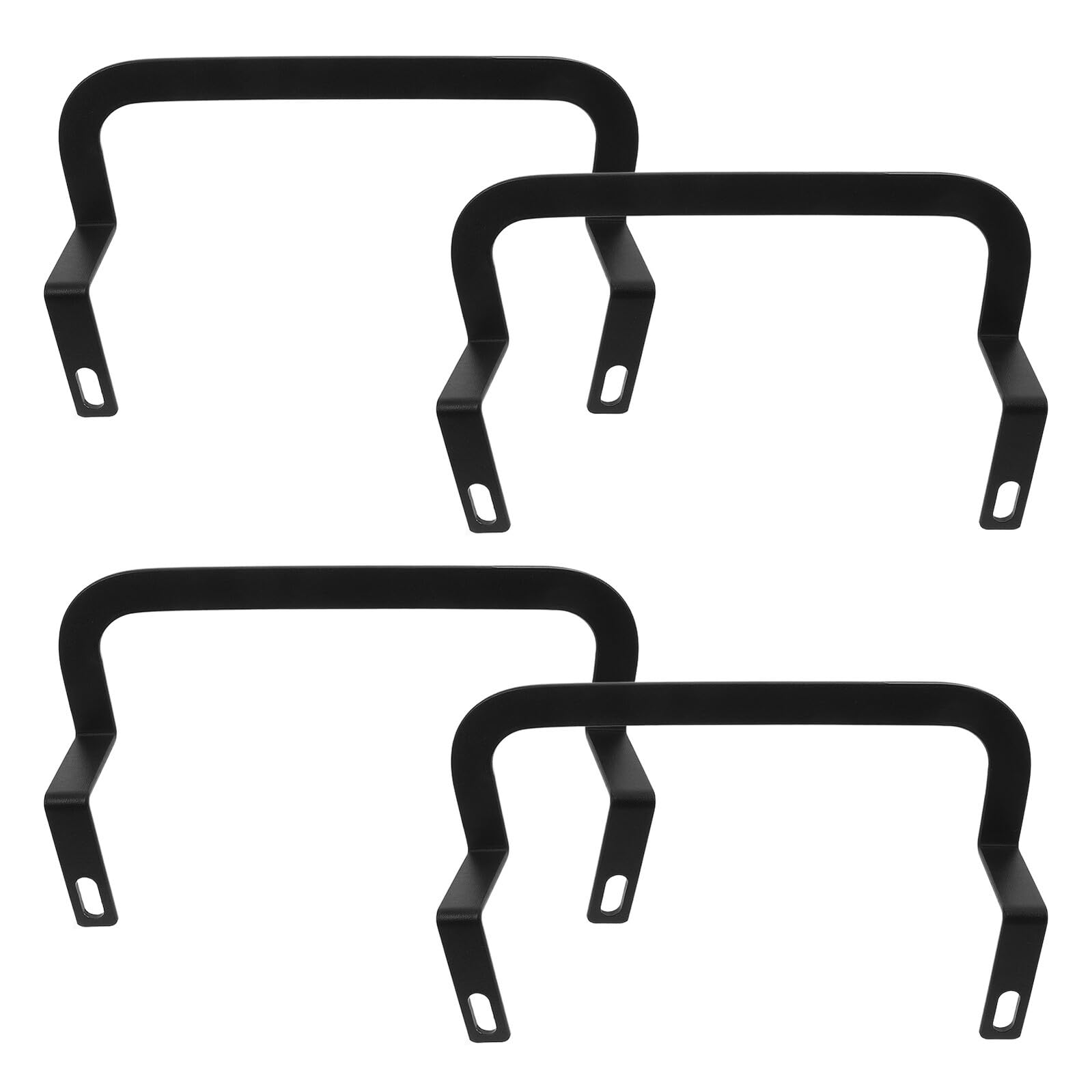 Butées de glissement pour sommier et matelas - Lot de 4 fixations noires anti-déformation