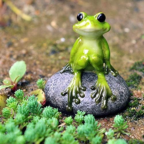 Miniatura 3 de Top Collection Jardín de hadas miniatura de 2.725 pulgadas y terrario, rana en piedra, mini