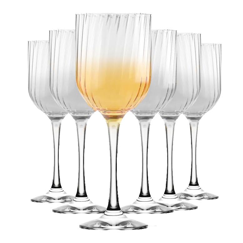 Listado de Copa sniffer - los preferidos. 50 NADIR Set 6 Piezas Copas Fiore De Vidrio Vasos de Vino Excepcional Elegante Su Cuenco Está Delicadamente Adornado Con Detalles En Relieve Transparente Para Fiesta Boda Cumpleaños...