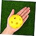 Happyyami 12pcs Golf Practice Balls Indoor/Outdoor Training Hollow-Out Bright Colored High-Class Pe Material