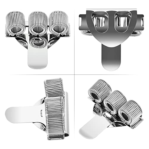 Vesaneae Pack of 4 Metal Pen Holders, Silver Pen Holder Clips - Image 3