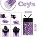 Ceya Chunky Glitter, 4.9oz/ 140g African Violet Craft Glitter Powder Mixed Fine Flakes Iridescent Nail Sequins for Nail Art, Hair, Epoxy Resin, Tumblers, Slime, Painting, Festival Decor