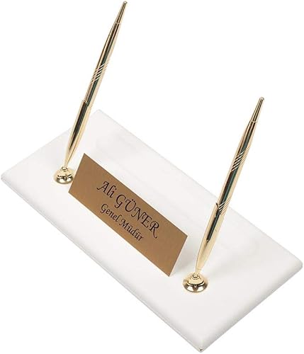 Miniatura 4 de Juego de escritorio de cuero, 10 piezas, bandeja doble para documentos, organizador de escritorio (blanco)