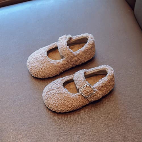 Baby House Boots Fashion Winter Children Boots Girls Flat Cotton Shoes Plush Warm Water Rhinestone Buckle Strap2