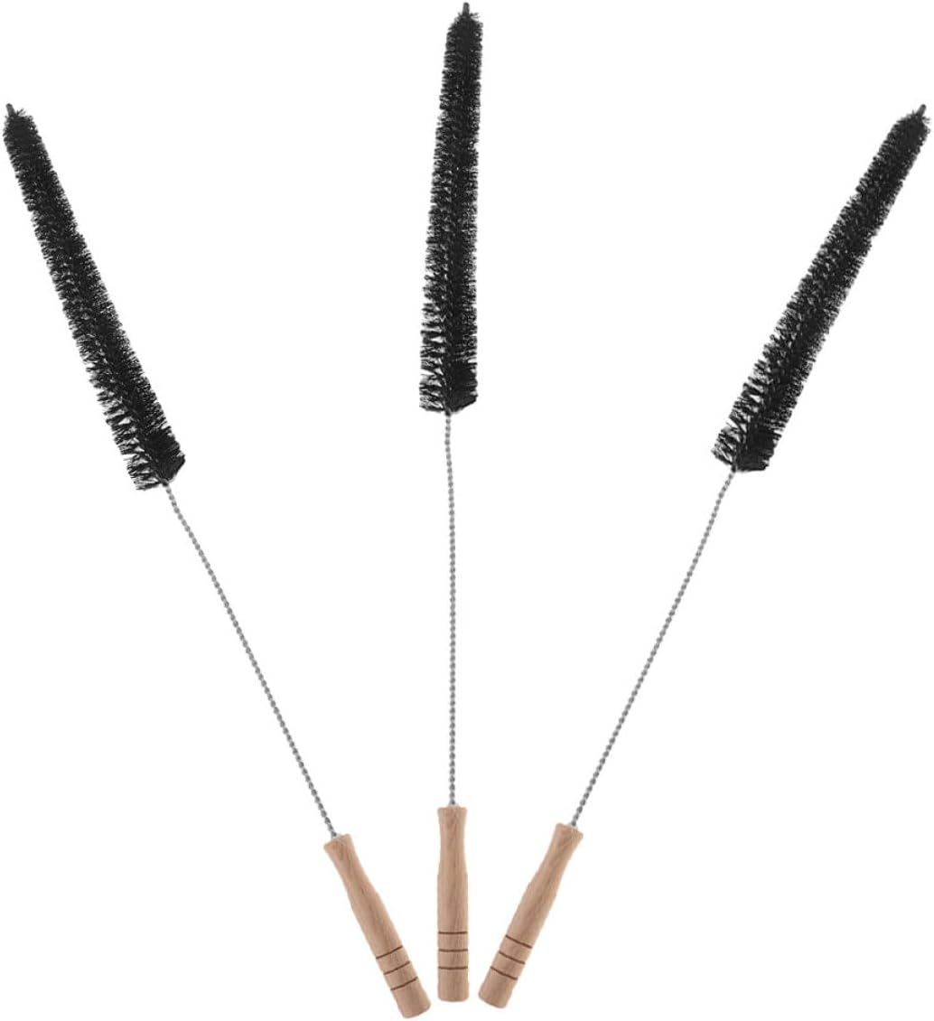 3Pcs 70Cm Dryer Vent Cleaner Brush Kit with Nylon Bristles, Lint Removal Tool for Clothes Dryer and Vent Cleaning, Extra Long Wooden Handle for Home Air Duct Maintenance