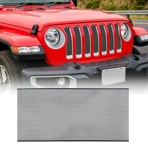 Image of AggAuto Grille Mesh for Jeep Wrangler JK JKU 2007-2018, 3x6mm Rhombic Hole