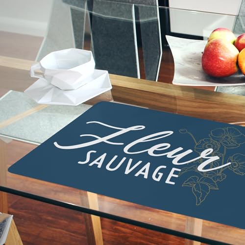 Lot de 4 sets de table souples en liège bleu napperons boho - 6