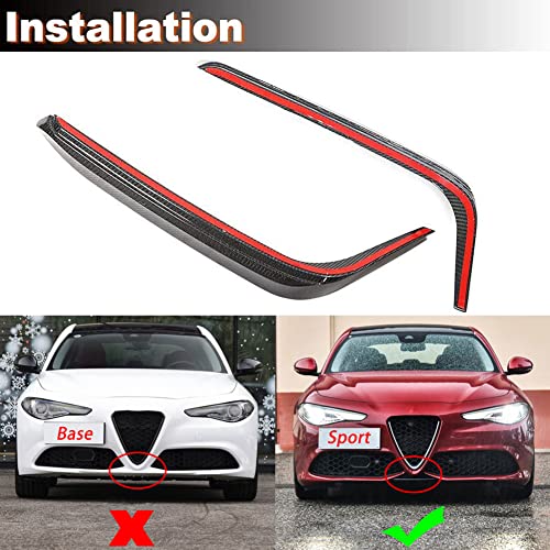 Cubierta de fibra de carbono para luz antiniebla Alfa Romeo Giulia miniatura 6