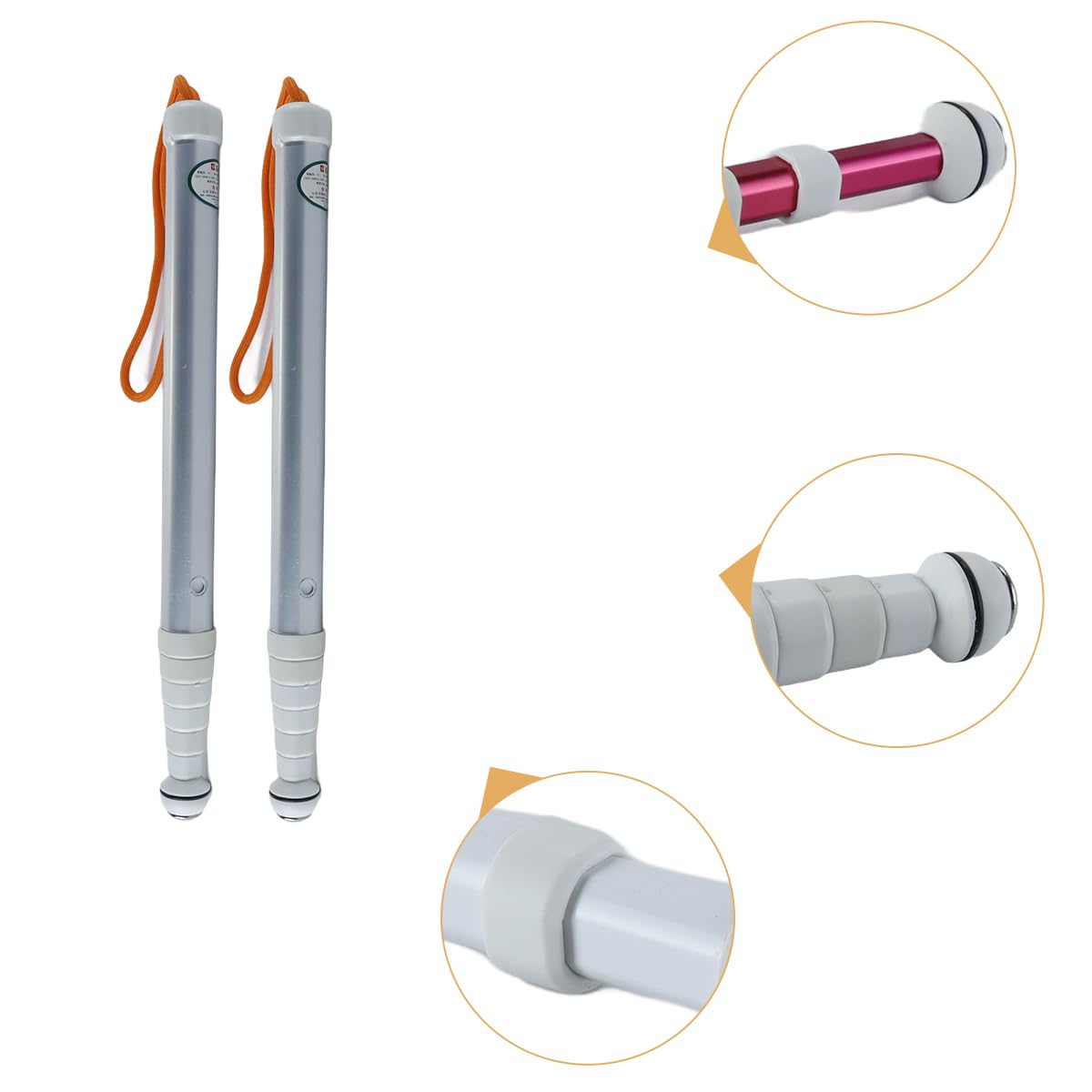 Bastón Telescópico Para Personas Ciegas Con Cinta Reflectante, Antideslizante Y Resistente a Los Golpes, Ideal Para Personas Con Discapacidad Visual.