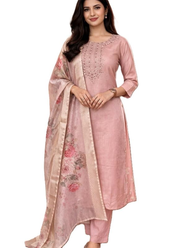 Trendy Rayon Kurta Pant Dupatta Set for Women Ethnic Festive Casual Daily Traditional Apparel-image-17