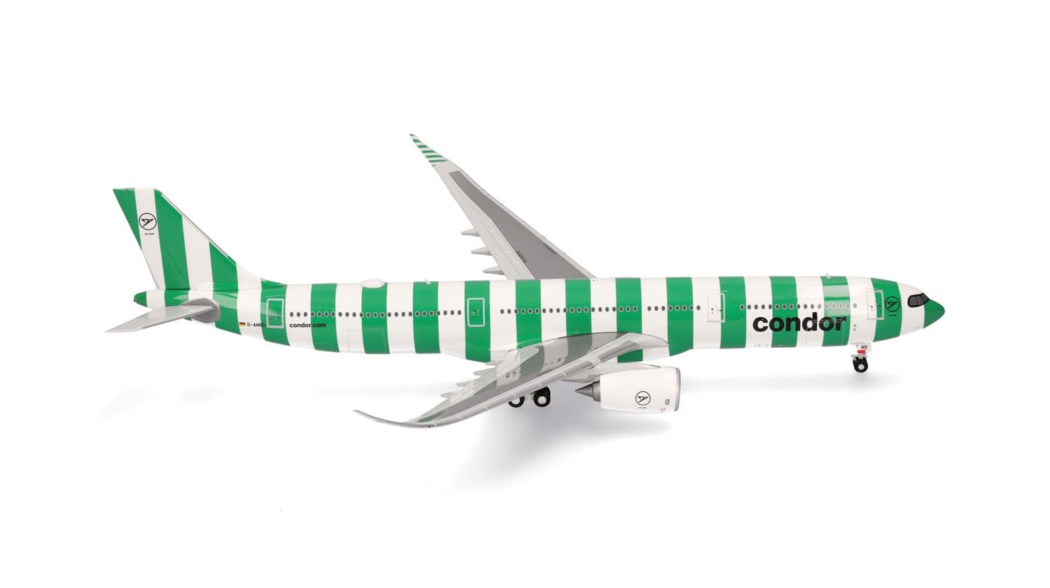 Herpa airplane model Condor Airbus A330-900 neo "Island" - D-ANRA on a scale of 1 : 200, plastic miniature with pedastal, model building, collectors edition