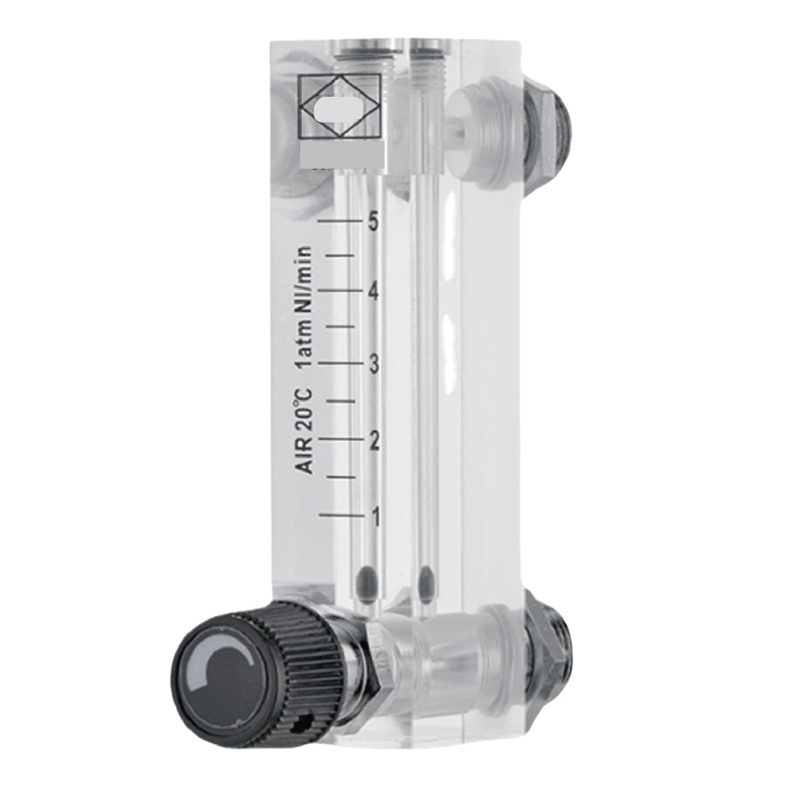 Medidor de flujo de flotador de Panel acrílico LZM-6T, medidor de flujo de área Variable rotámetro de flujo bajo ajustable for líquido(10-70LPM)