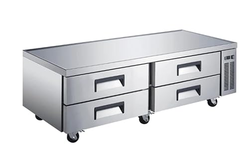 Adcraft USCB-72 U-Star 72" Refrigerado Comercial Chef Base, Acero Inoxidable, 115V, NSF