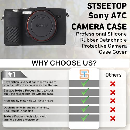 Funda para Cámara Sony A7C Alpha 7C Negra de Silicona miniatura 4