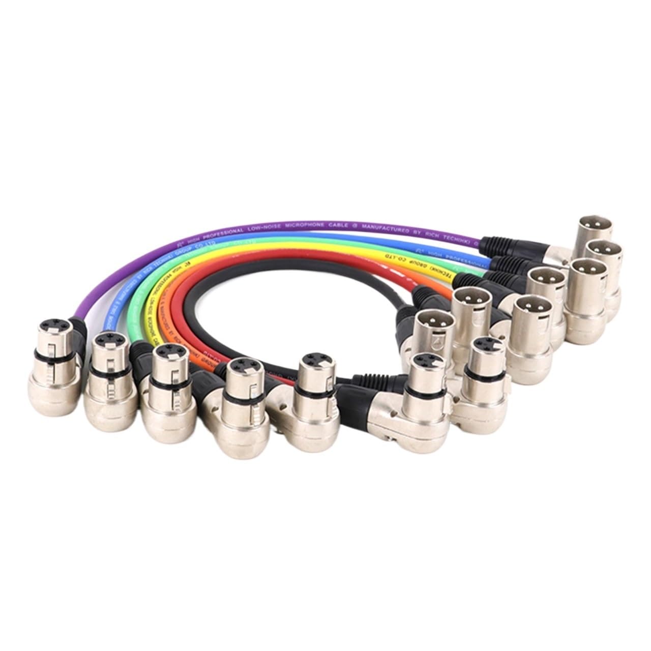 Przedłużacz/łatka XLR żeńsko-męski 3-pinowy kąt prosty Kable audio do miksera mikrofonowego (czarny, 3 m)