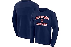 Outerstuff MLB Youth Red Sox Official City Headline Arch Logo Fleece Lined Crewneck Sweatshirt